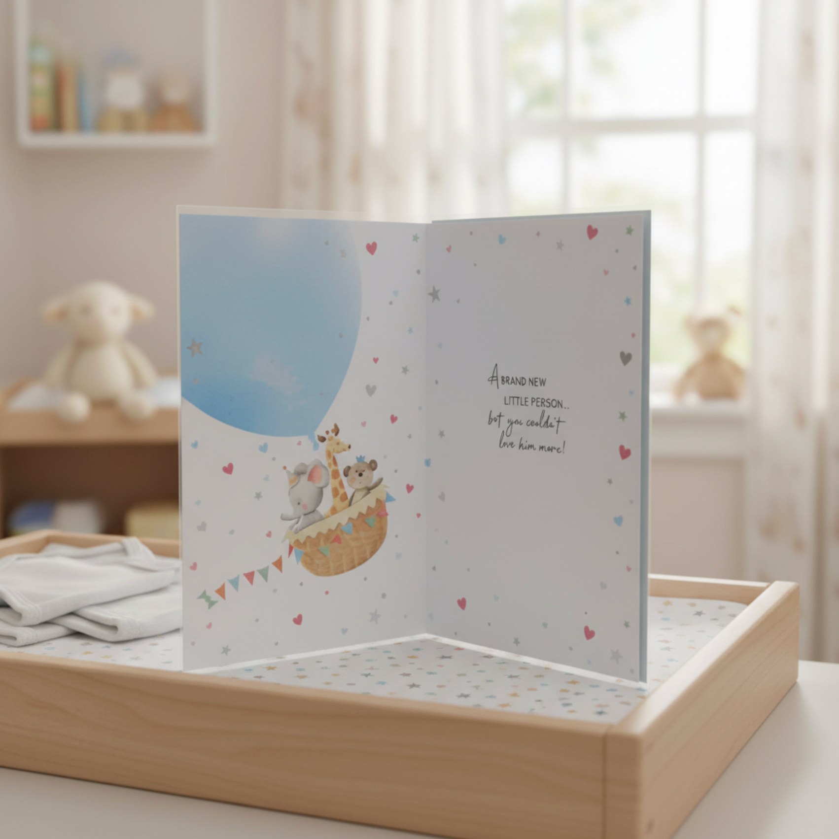 Baby Boy Newborn Greeting Card – New Baby Congratulations Card