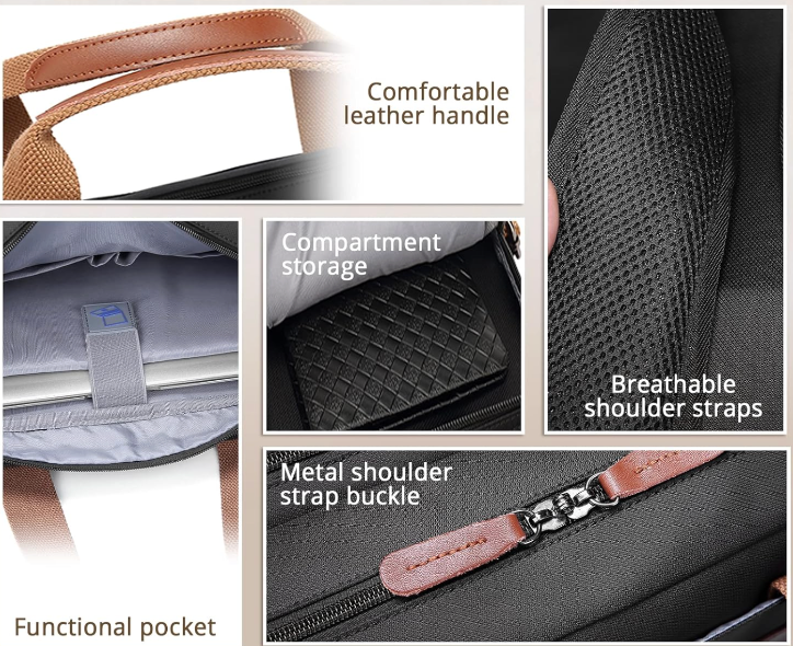 Urban Commuter Polymer Fabric Laptop Backpack Briefcase – Fits 15.6” Laptop