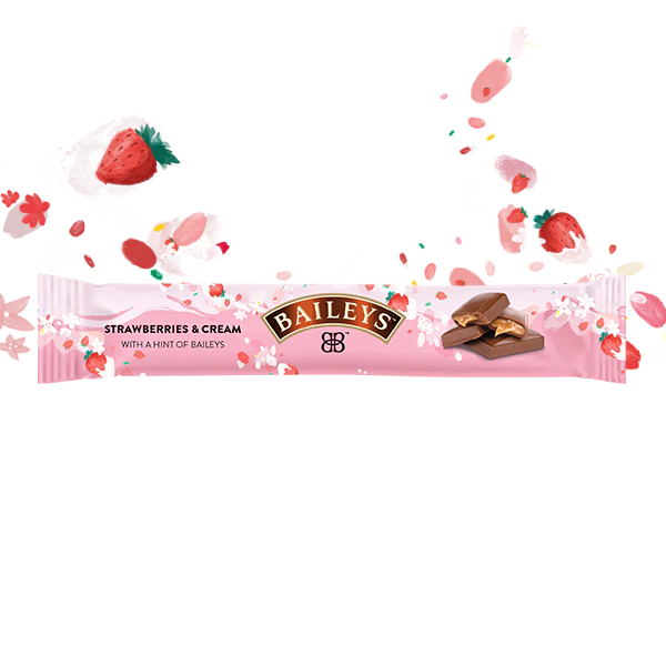 Baileys Milk Chocolate Strawberries & Cream Bar 35g