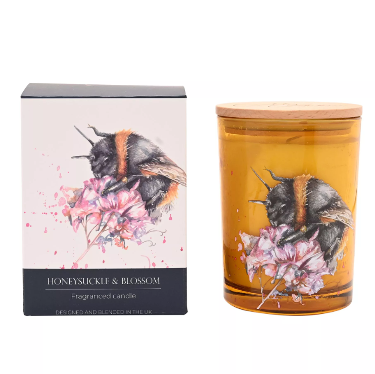 Meg Hawkins 250g Candle Bumble Bee - Honeysuckle Blossom