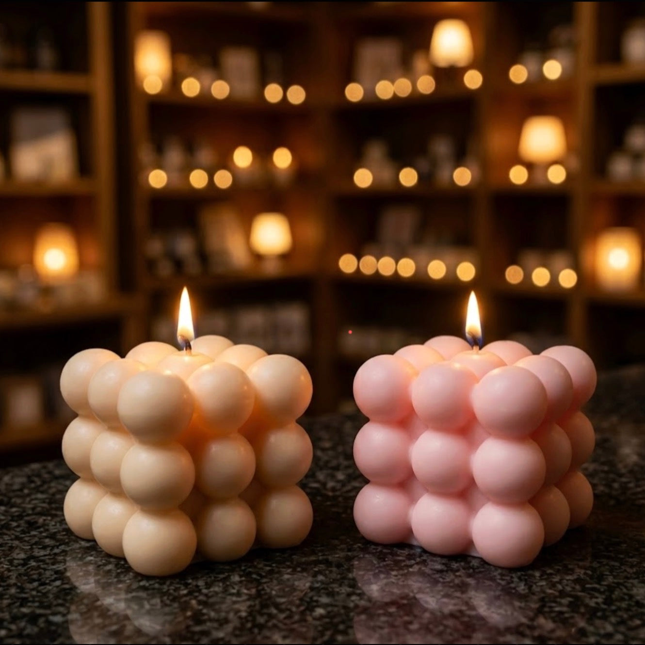 Purpink Elegant & Aromatic Soy Wax Bubble Candle