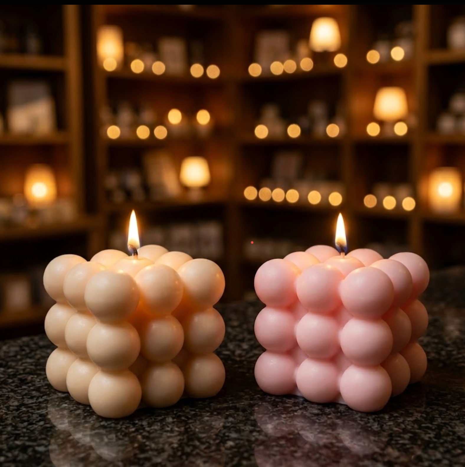 Purpink Elegant & Aromatic Soy Wax Bubble Candle