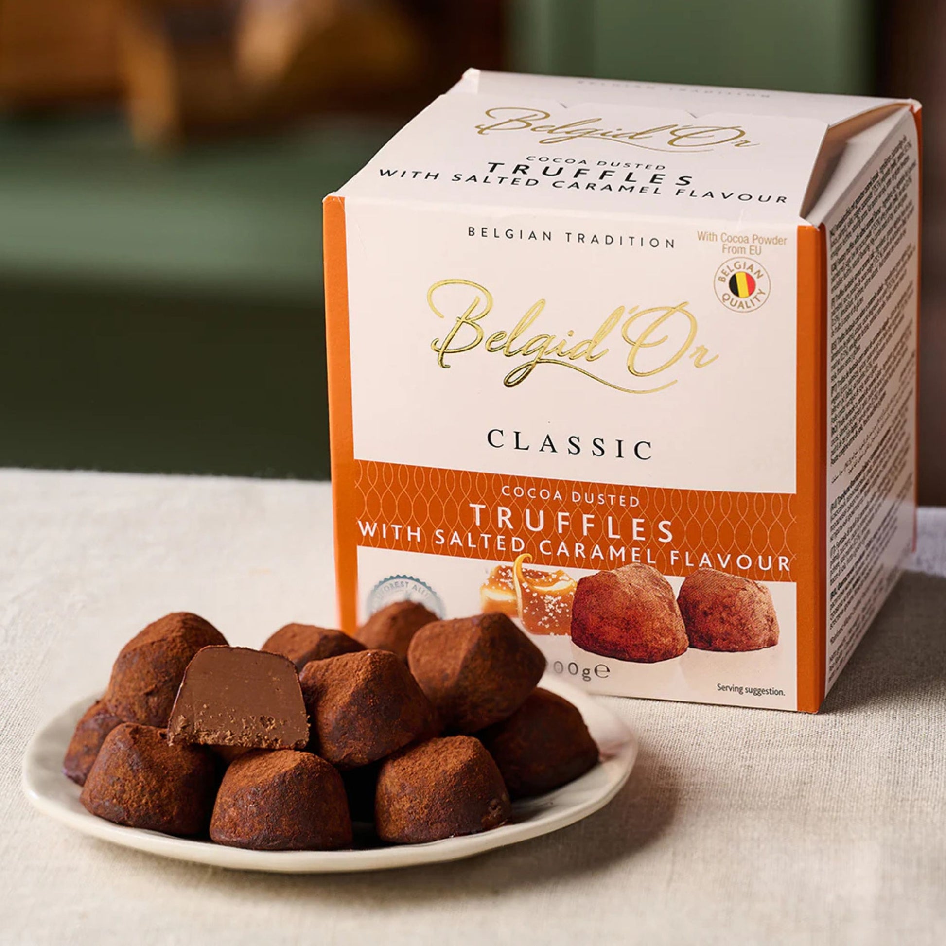 Belgid’Or Cocoa-Dusted Salted Caramel Truffles 200g