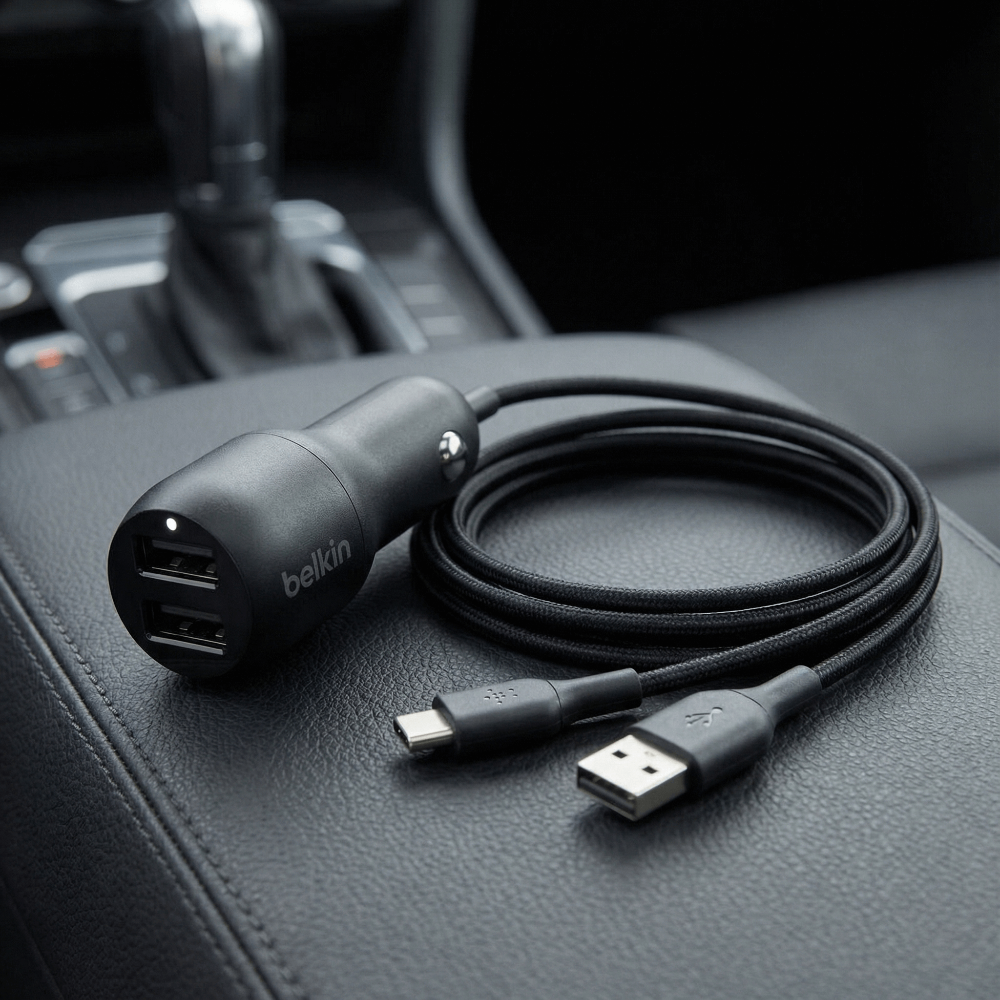 BELKIN Boost Charge Dual USB-A Car Charger – 24W, Black