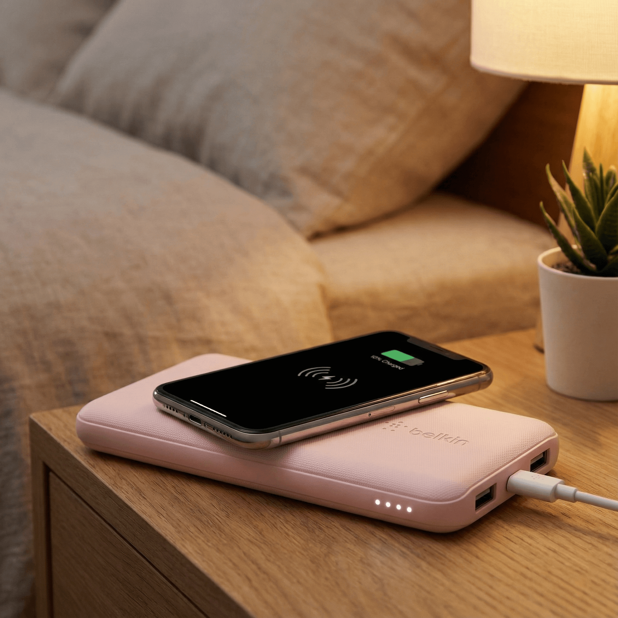 Belkin 10,000 mAh 15 W USB-C / USB-A Power Bank – Rose