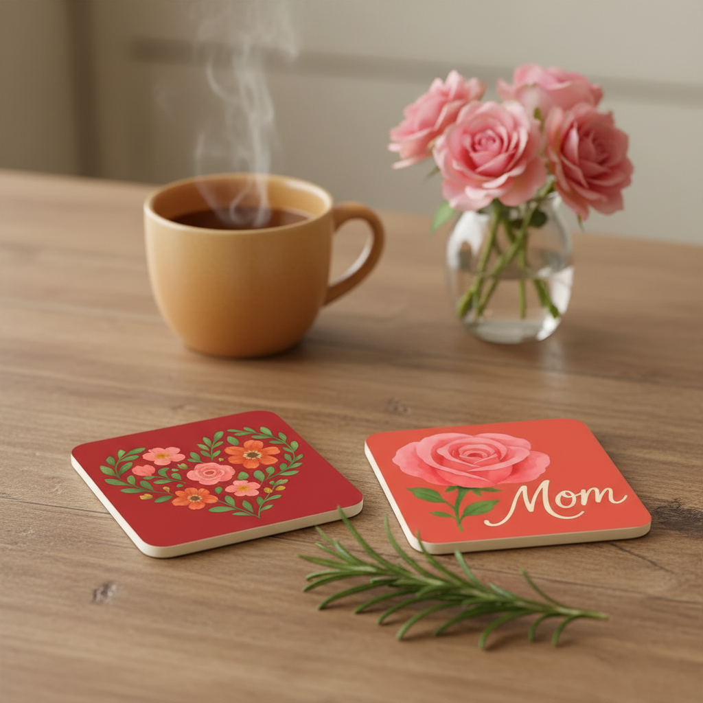 Best Mom Ever Coaster Set – 6 Piece Ceramic Coasters