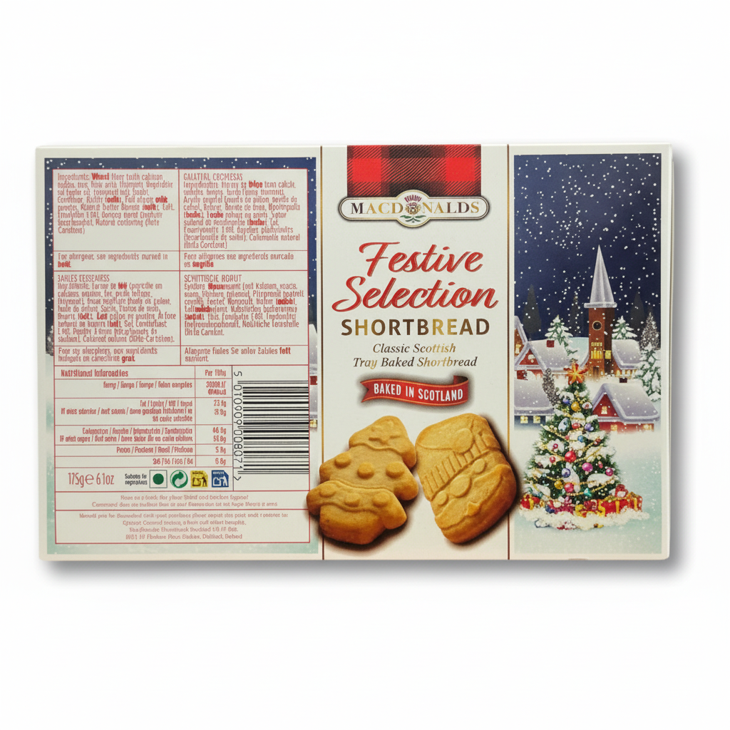 Macdonald’s Festive Shortbread Selection – 175 g Butter Shortbread Biscuits