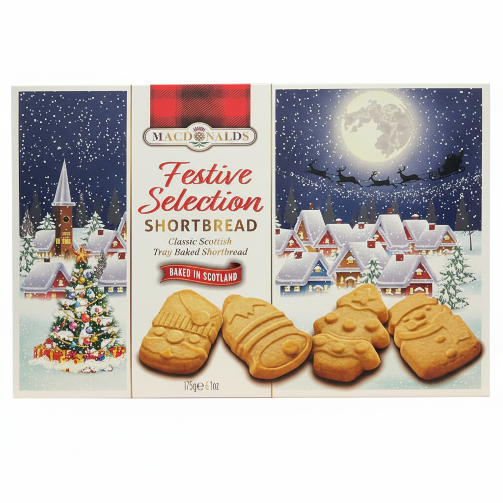 Macdonald’s Festive Shortbread Selection – 175 g Butter Shortbread Biscuits