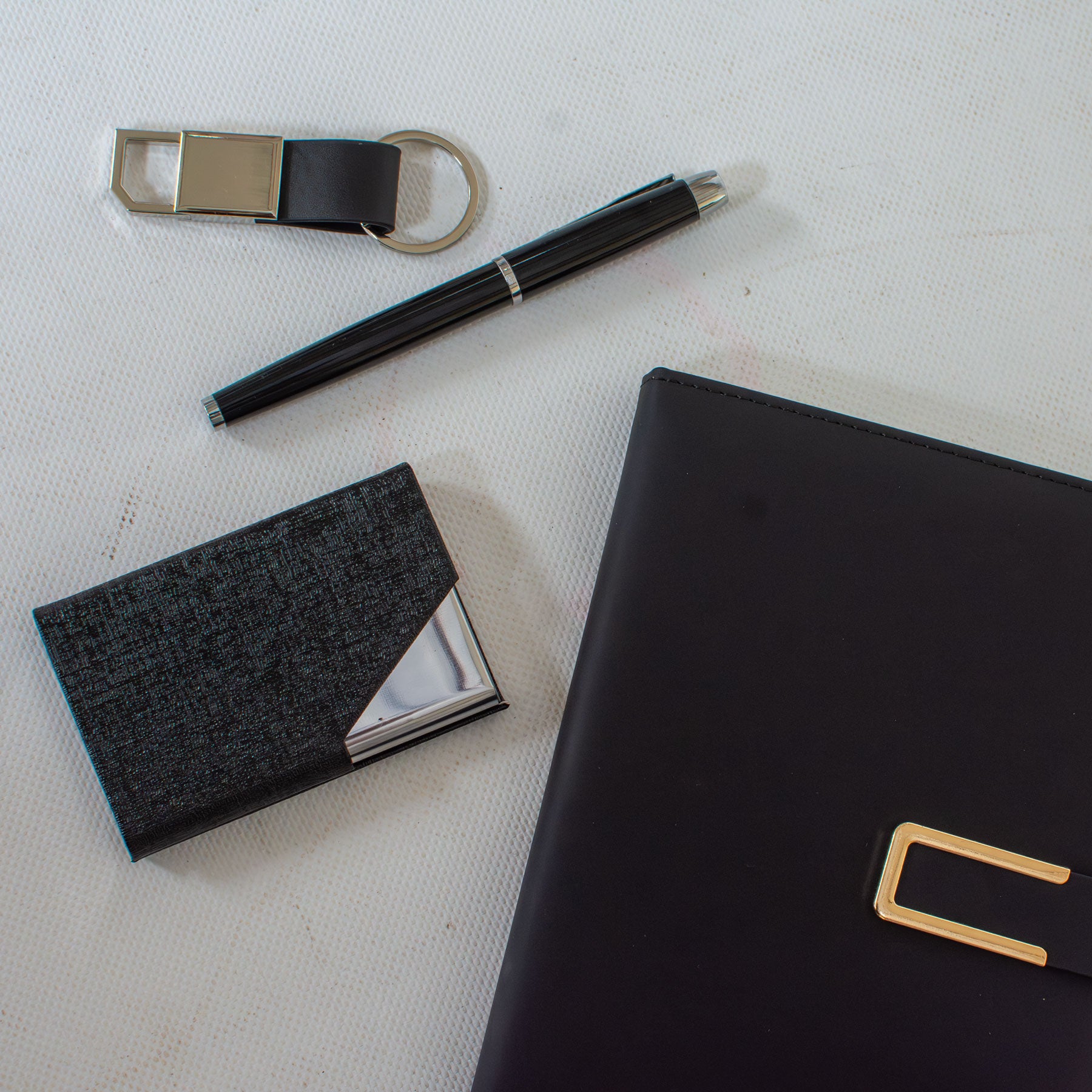 Notebook Gift Set – A5 Notebook & Accessories 6-Piece Set Black & Blue