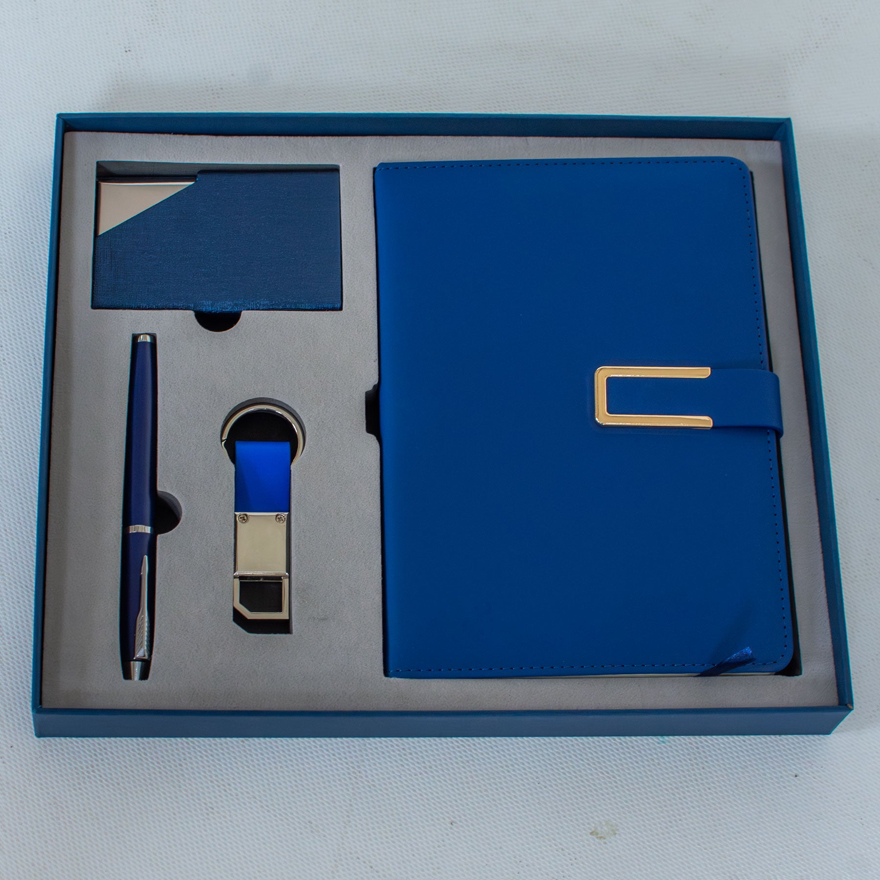 Notebook Gift Set – A5 Notebook & Accessories 6-Piece Set Black & Blue