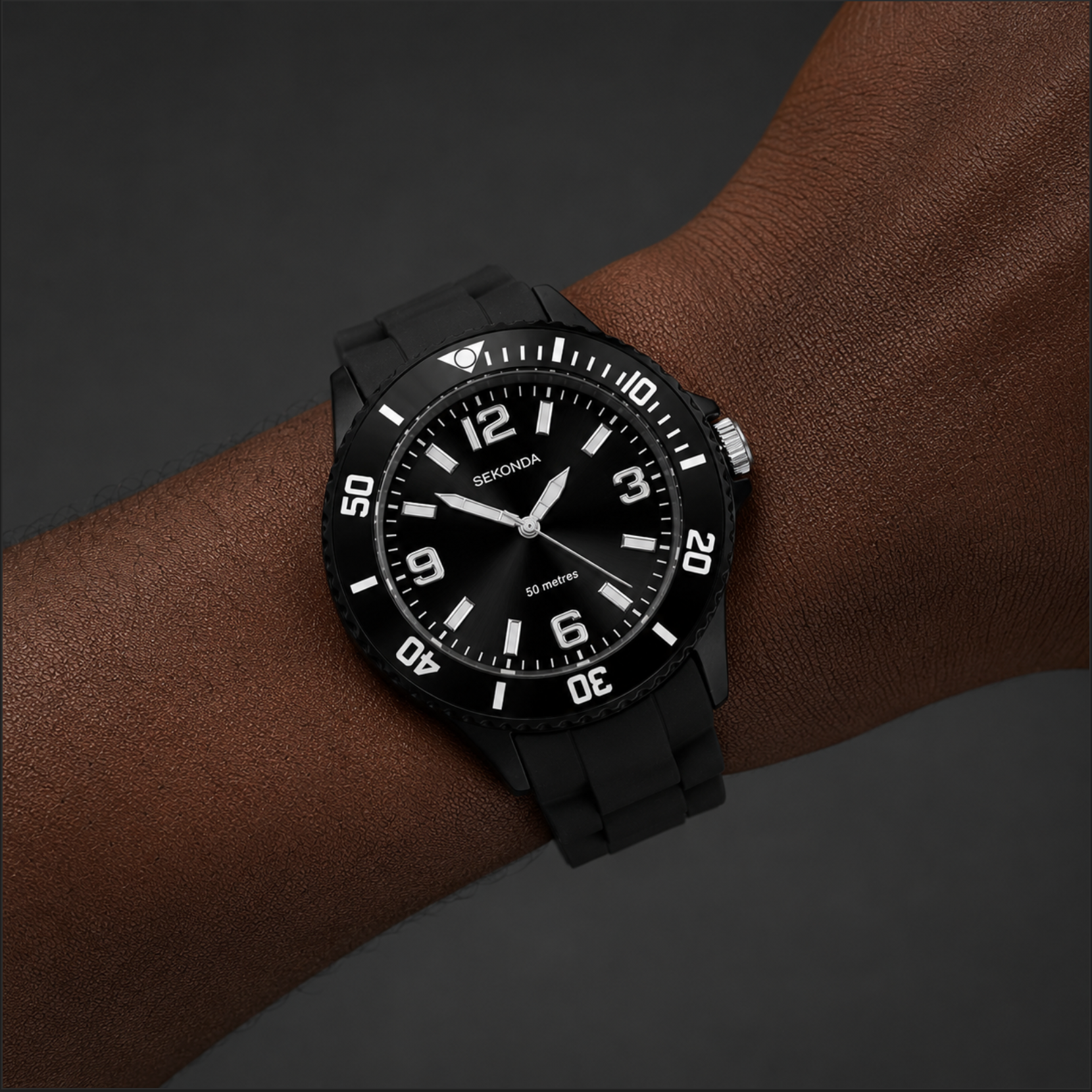 Sekonda Youth Watch – Black Silicone Strap (3390)