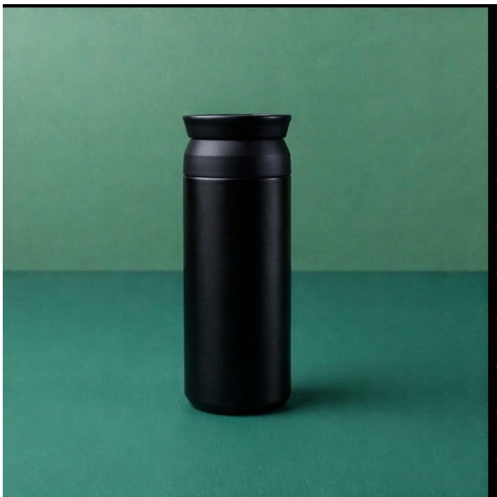 Insulated Stainless Steel Travel Tumbler – 500 ml Vacuum Flask Silver & Black