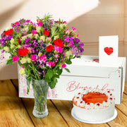 Gift of the Month-Ruby Royale Tamarillo Cake 1 kg - Mixed Bouquet
