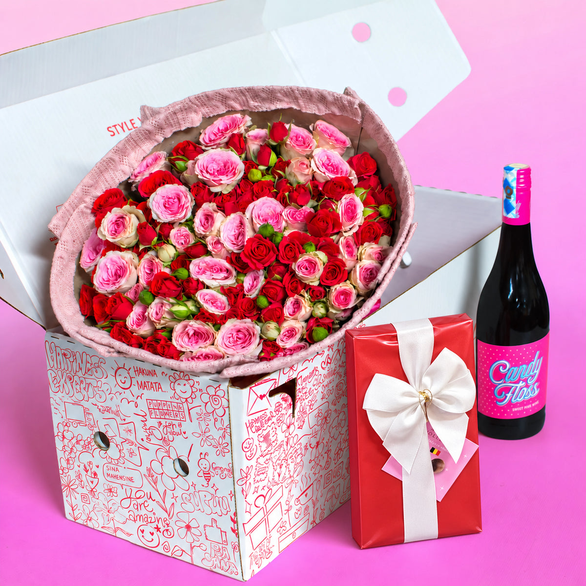Blooming Love Package | Flower & Chocolates Gift Hamper