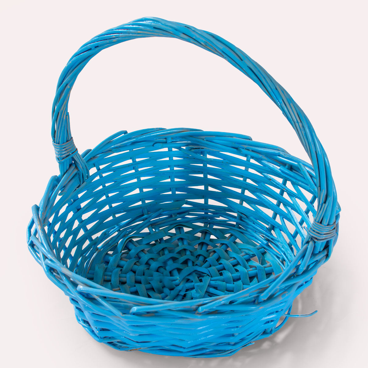 Round Wicker Basket  with a Handle