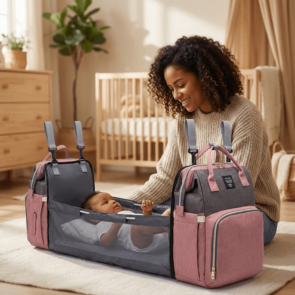 The Oasis 4-in-1 Diaper Backpack & Portable Baby Station