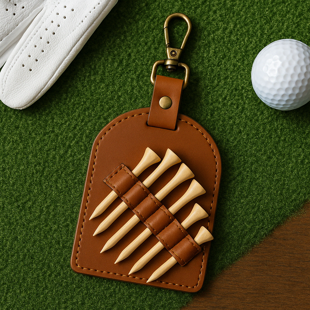 Harvey Makin Golfers Belt Tee Caddy Gift Set – Tan