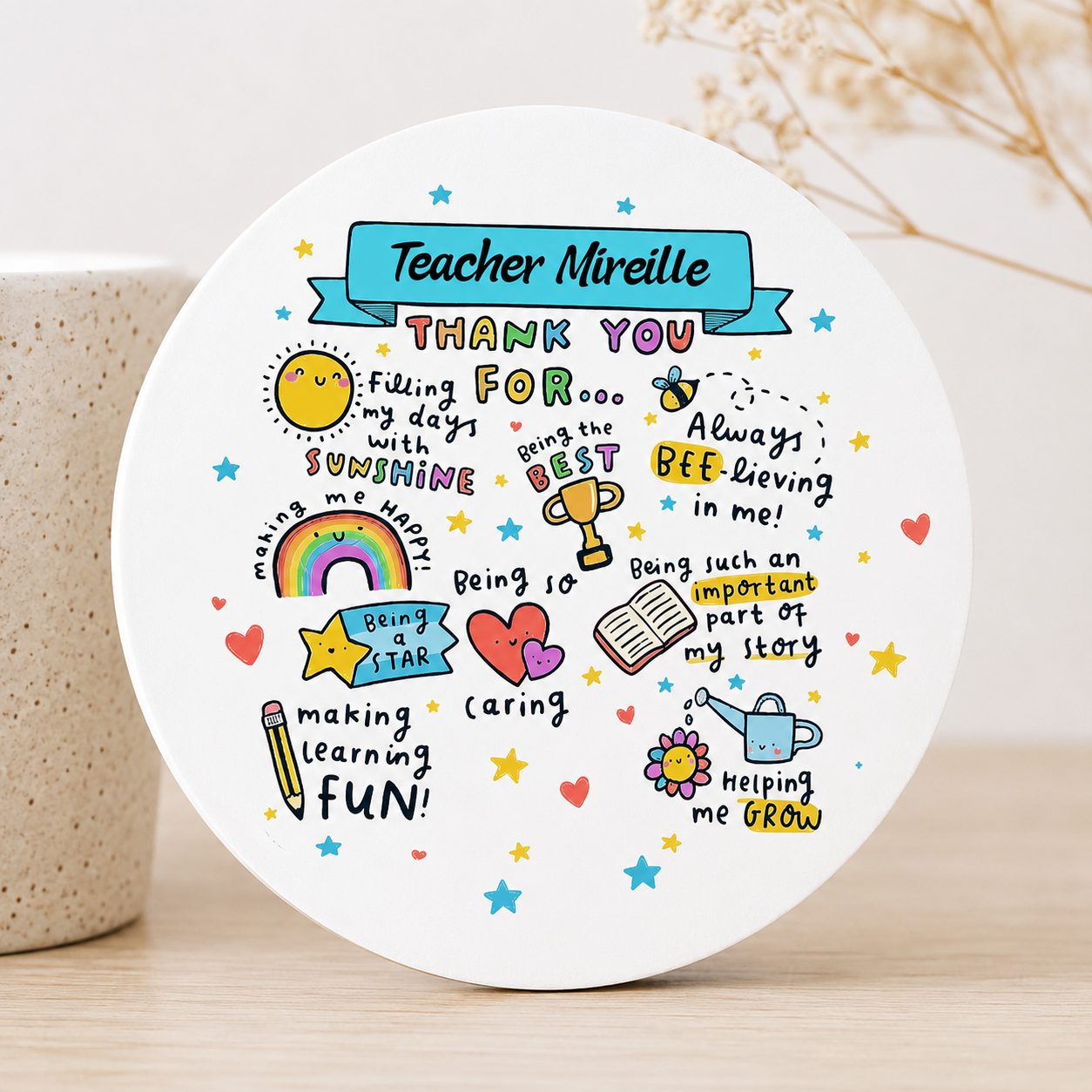 Teachers Appreciation Coaster-Set of 4