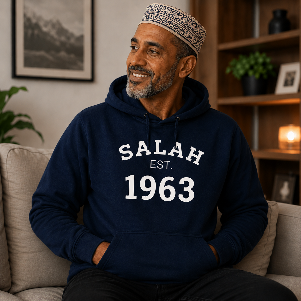 Personalised Navy Blue Hoodie - Name & Year