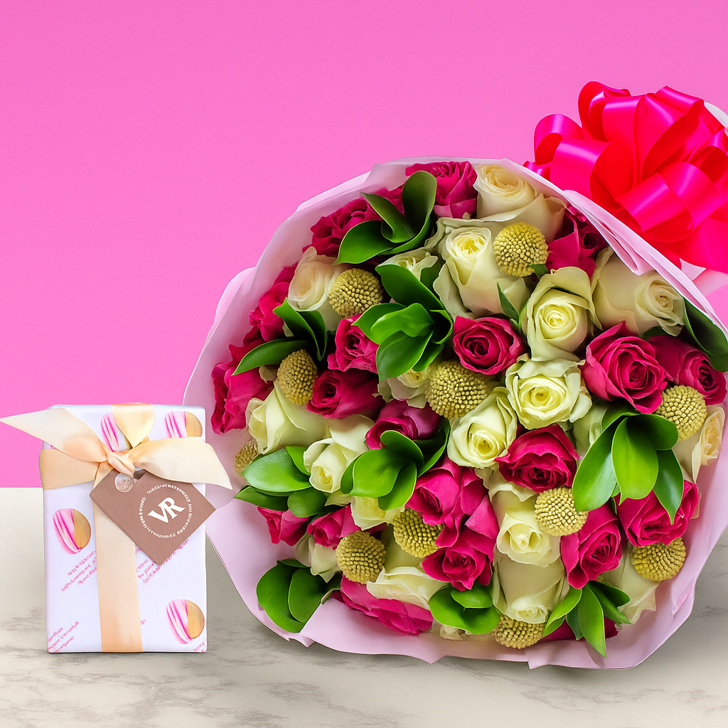 Roses & Van Roy White Strawberry Truffles 85g