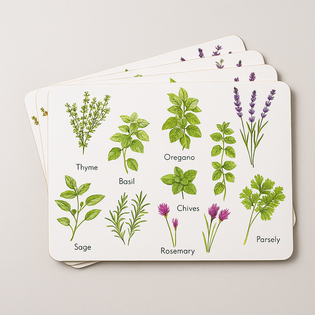 Chefs Herb Garden Placemats Set of 4