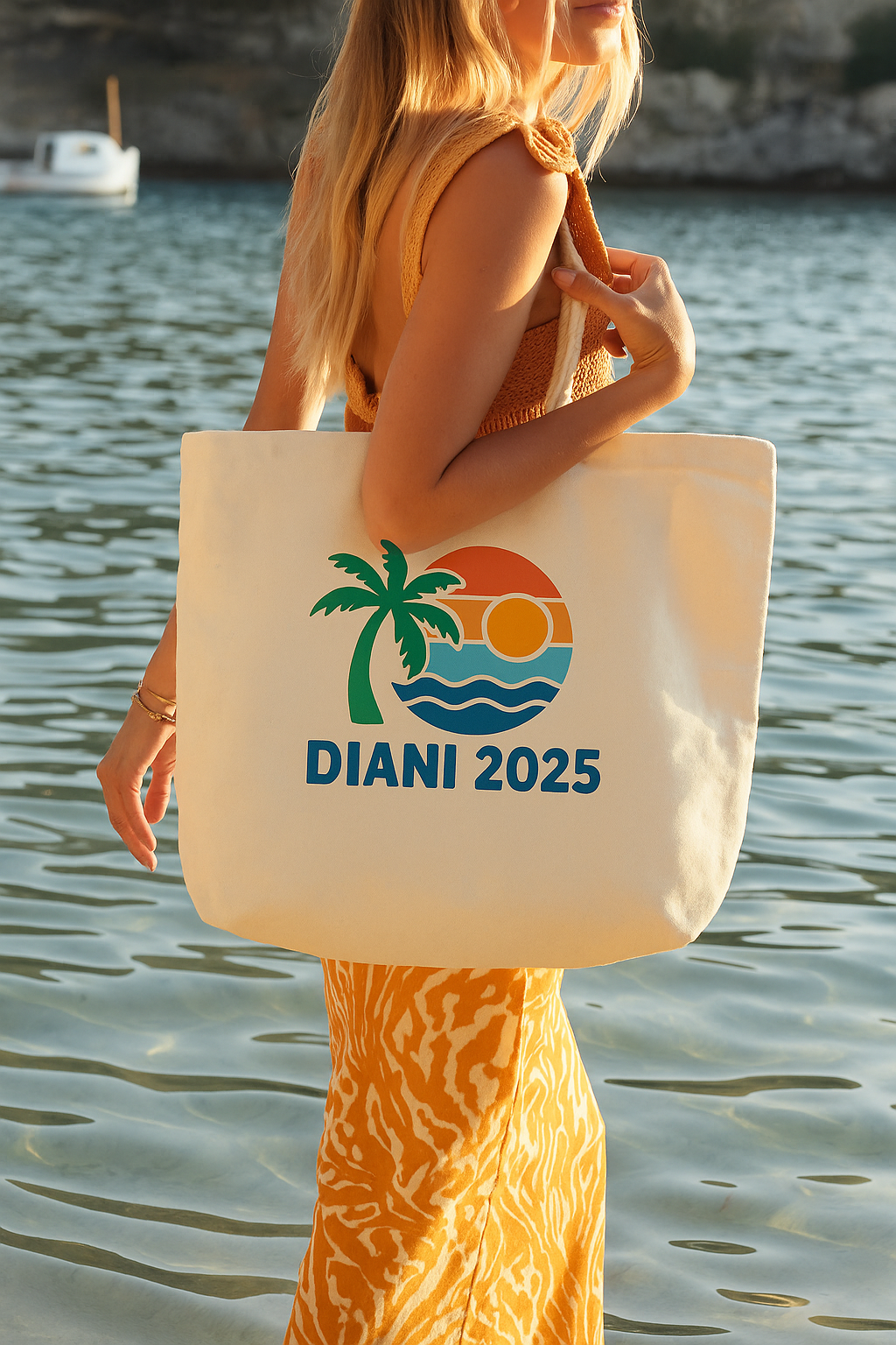 Okiyo Tanoshi Cotton Beach Bag