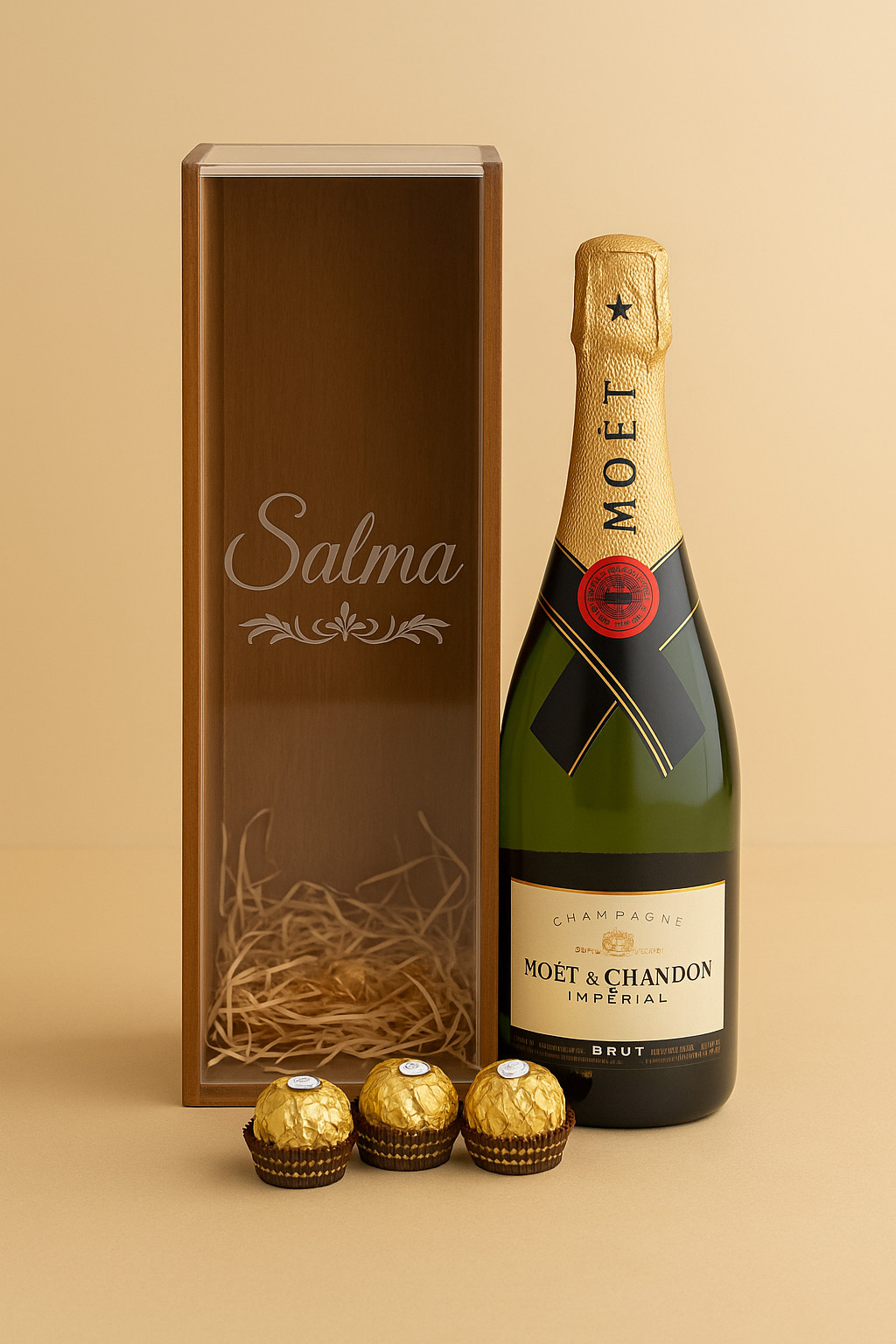 Moet Imperial Brut Truffle Wooden Box