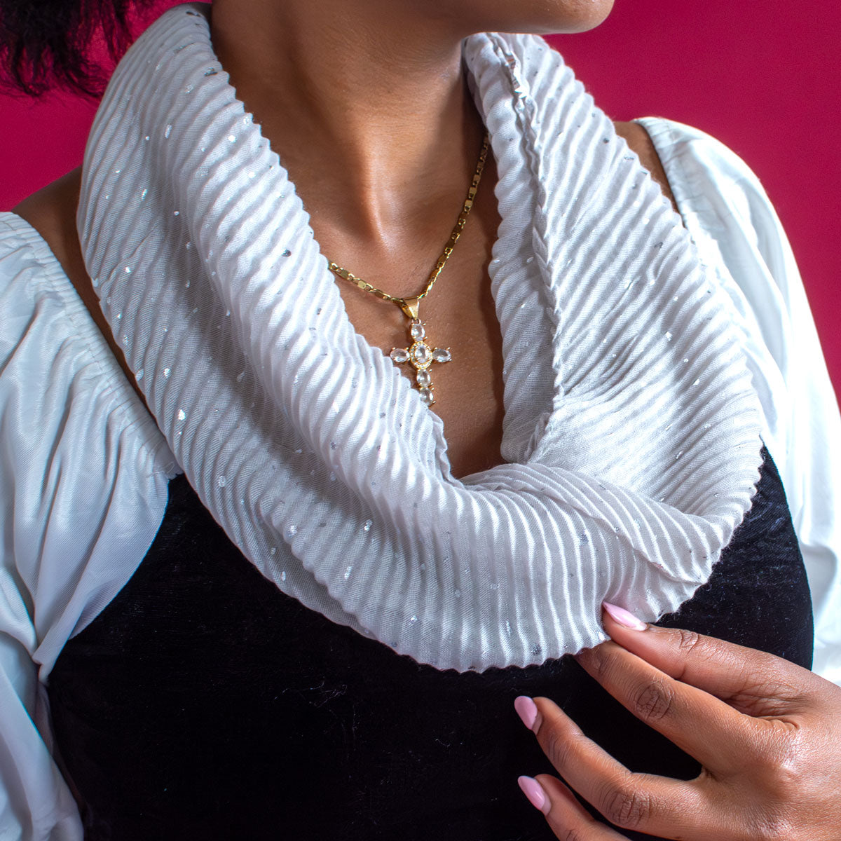 Cosy Checked Magnetic Scarf