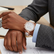 Michael Kors Rose Gold-Tone Chronograph Watch