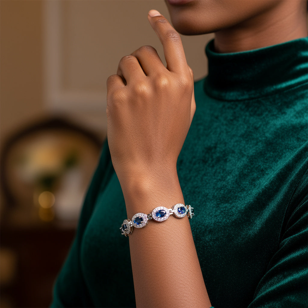 Love Open Heart Tennis Bracelet