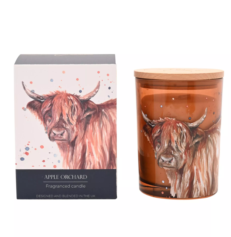 Meg Hawkins 250g Candle Highland Cow - Apple Orchard