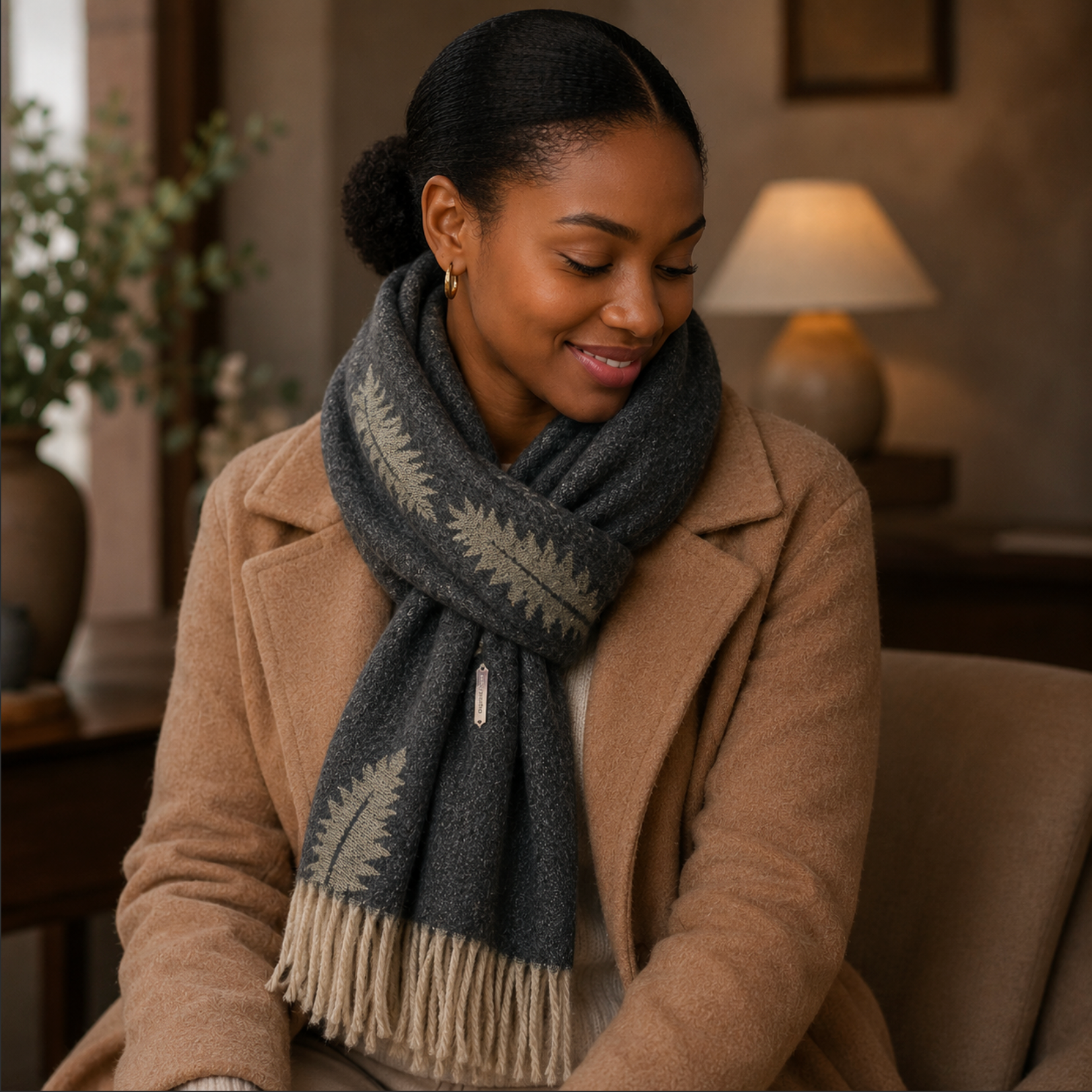 Pearl Feather Luxe Boxed Scarf