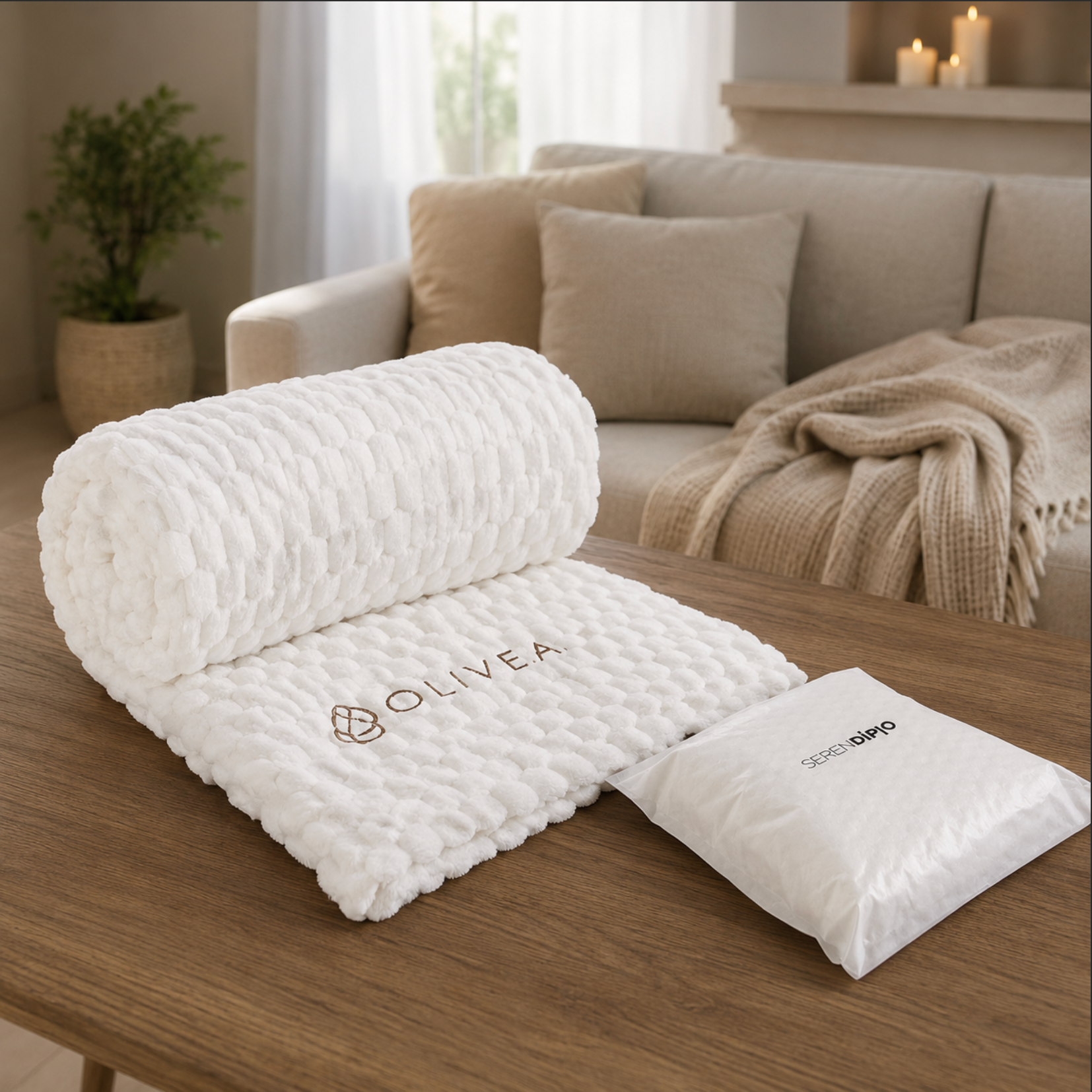 Serendipio Cozy Cloud Fleece Blanket – Ultra-Soft 3D Jacquard Throw 160×150cm