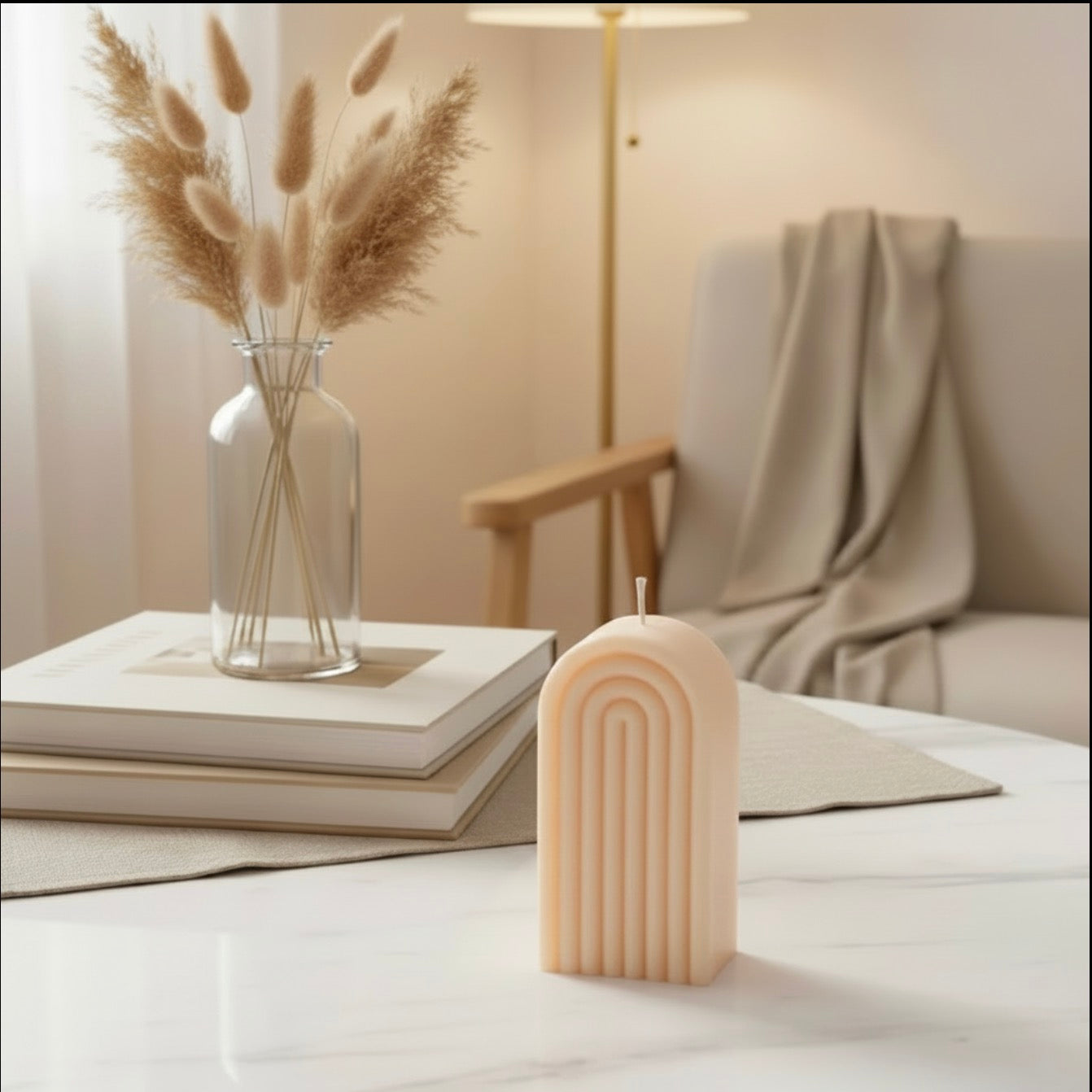 Purpink Arch Candle 250G – Cream & Chocolate Silicone Candle