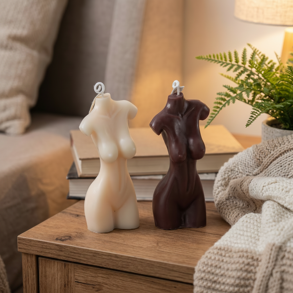 Handmade Torso Body Candles – Artistic Soy Wax Sculptural Candle