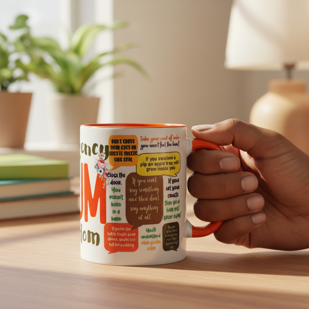 Emergency Mum Wisdom Coffee Mug – 11 oz Inner Colour Ceramic Mug