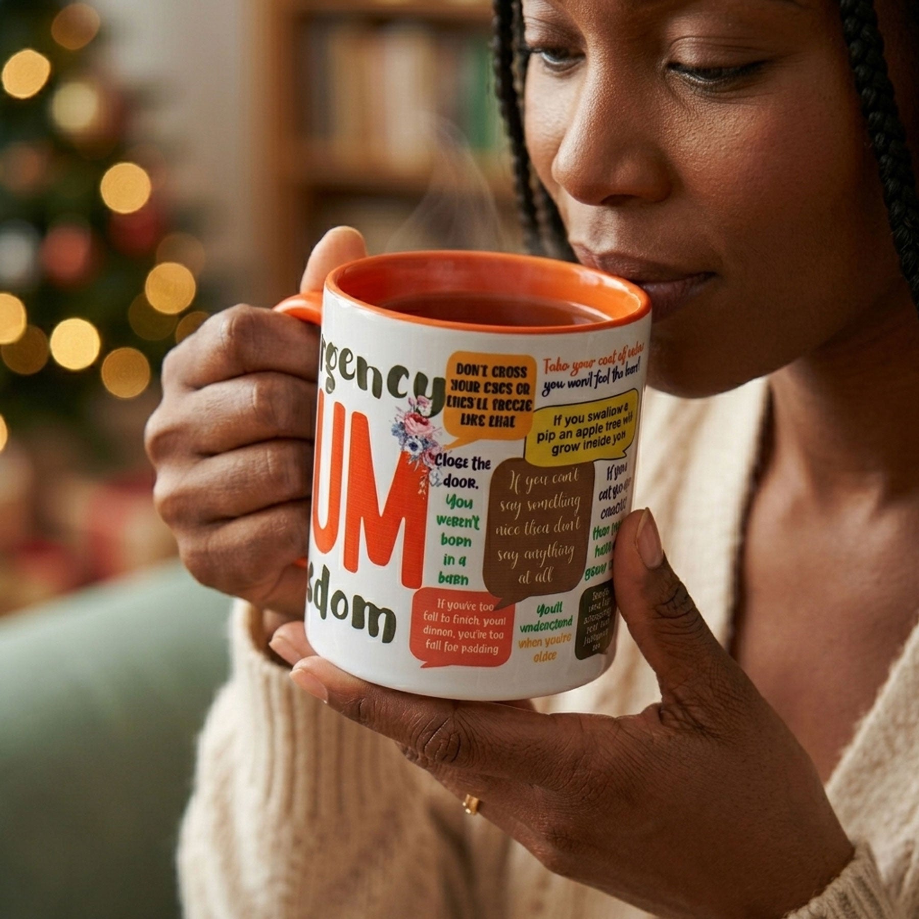 Emergency Mum Wisdom Coffee Mug – 11 oz Inner Colour Ceramic Mug