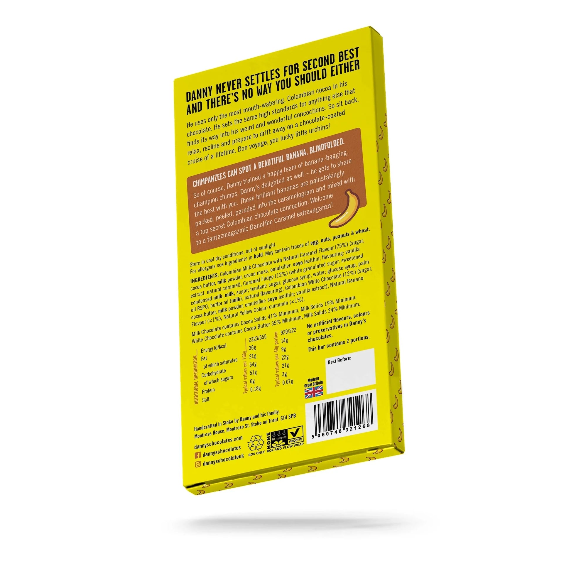 Danny’s Banoffee Milk Chocolate Bar (80g)