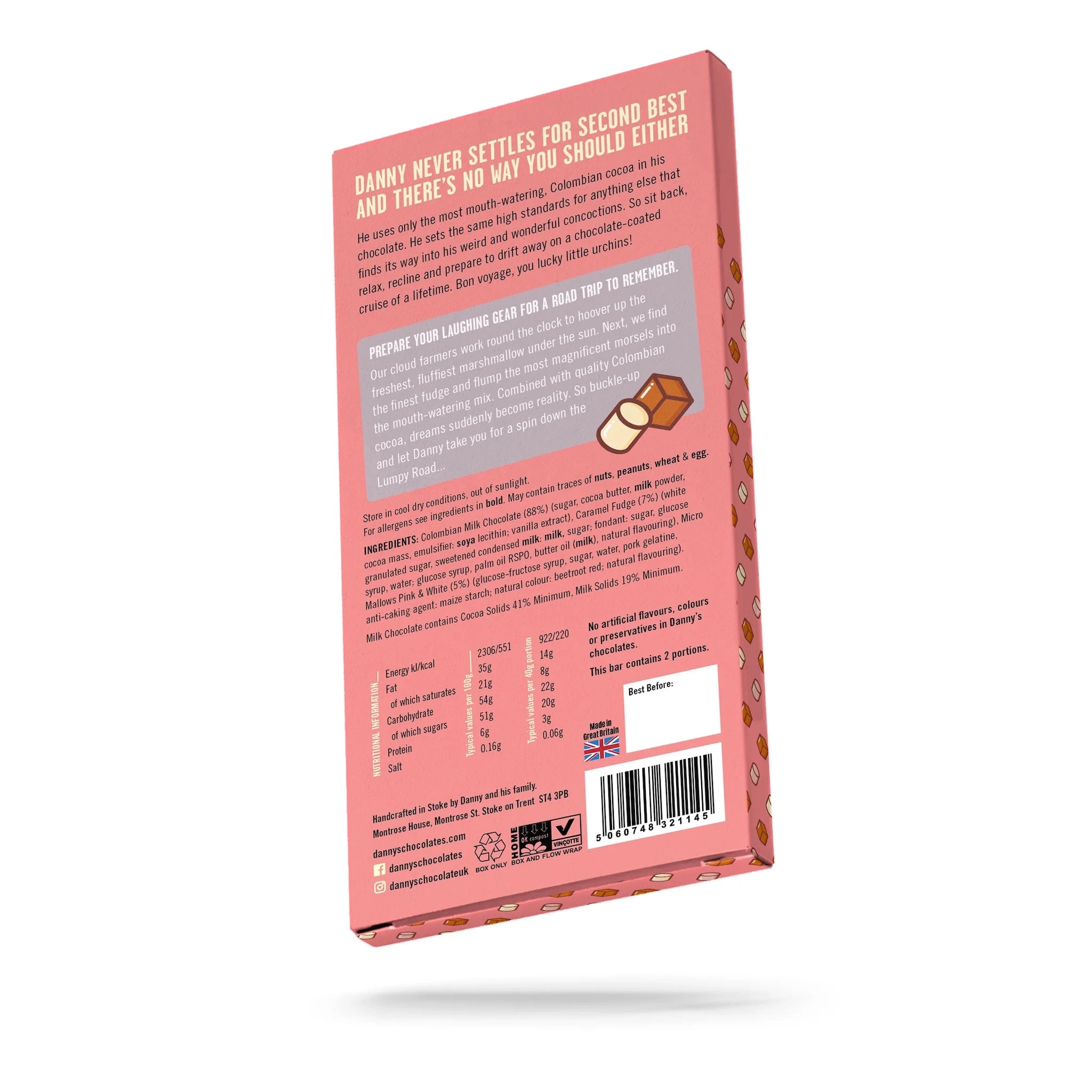 Danny’s Lumpy Road 80g — Premium Milk Chocolate Bar