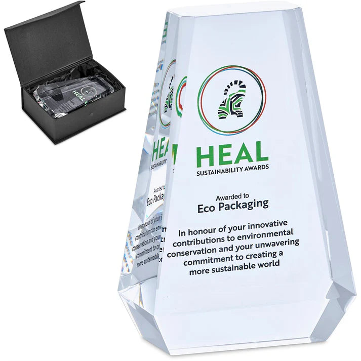 Altitude Luminary 6.7" Premium Optical Glass Recognition Award – Transparent Trophy