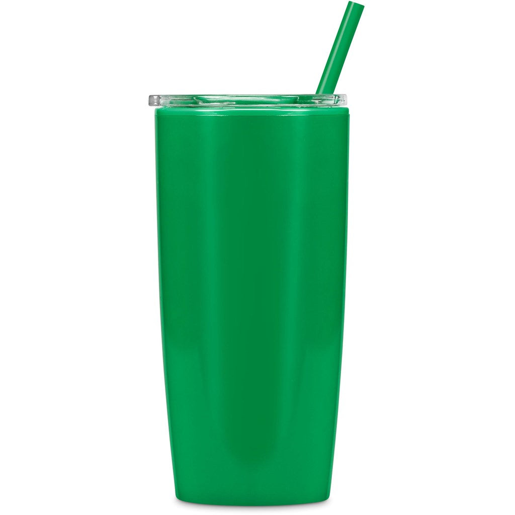 Altitude Daytona Plastic 2-In-1 Double-Wall Tumbler & Straw- 600ml