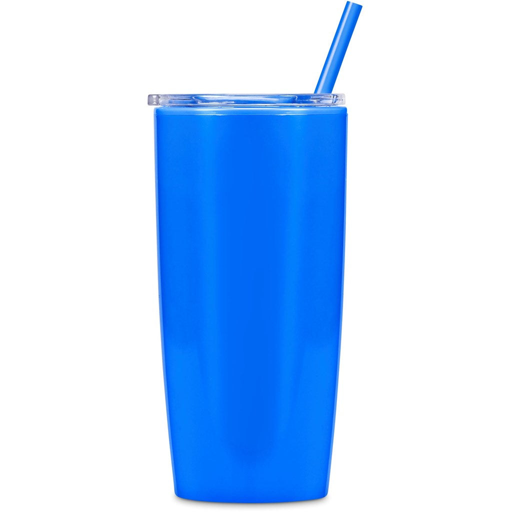 Altitude Daytona Plastic 2-In-1 Double-Wall Tumbler & Straw- 600ml