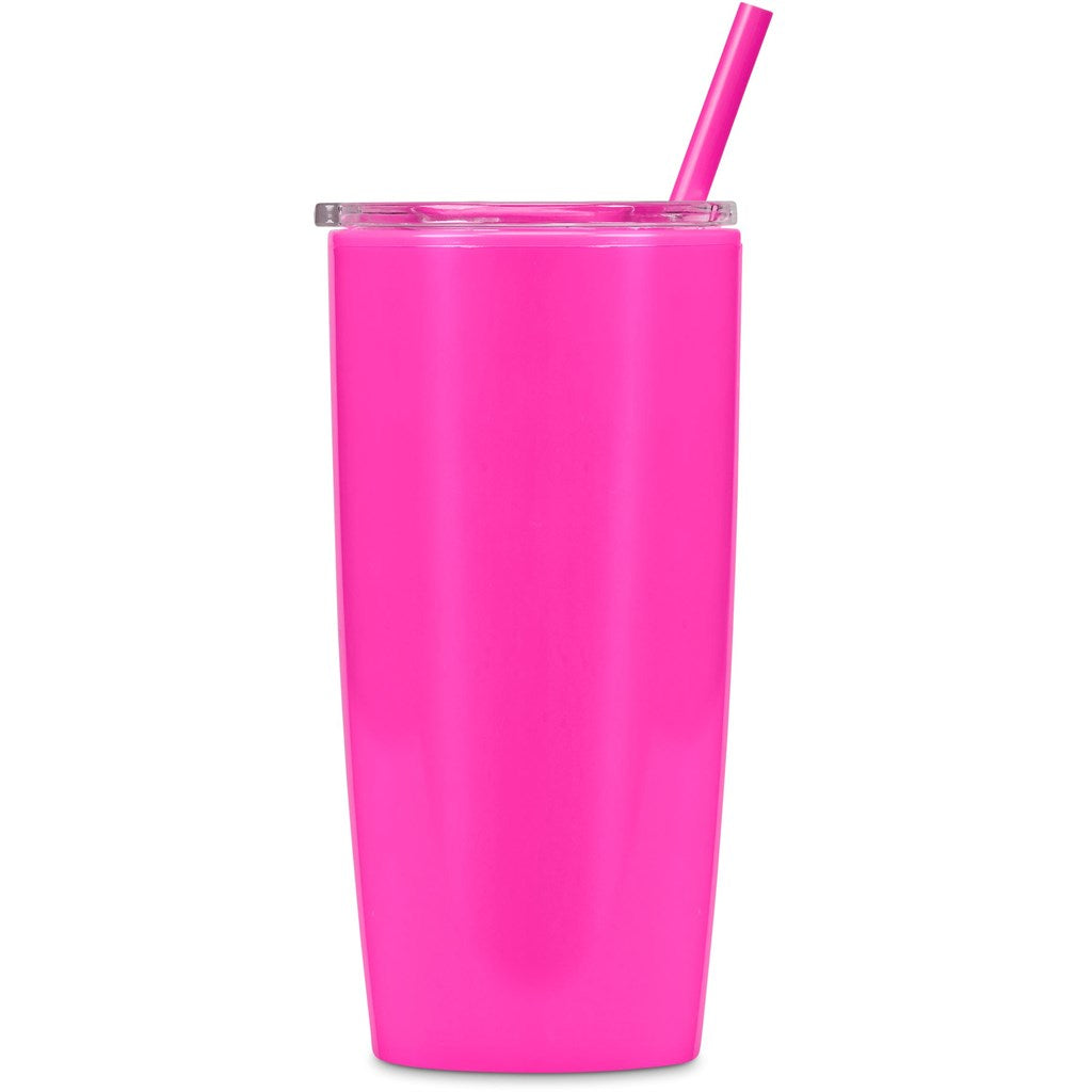Altitude Daytona Plastic 2-In-1 Double-Wall Tumbler & Straw- 600ml