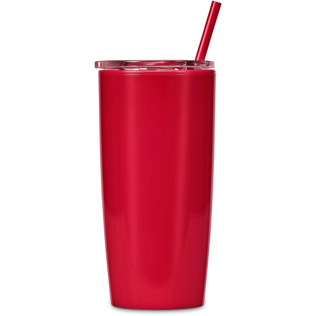Altitude Daytona Plastic 2-In-1 Double-Wall Tumbler & Straw- 600ml
