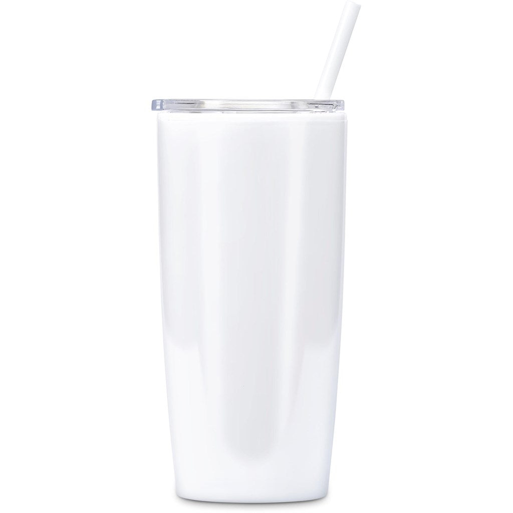 Altitude Daytona Plastic 2-In-1 Double-Wall Tumbler & Straw- 600ml