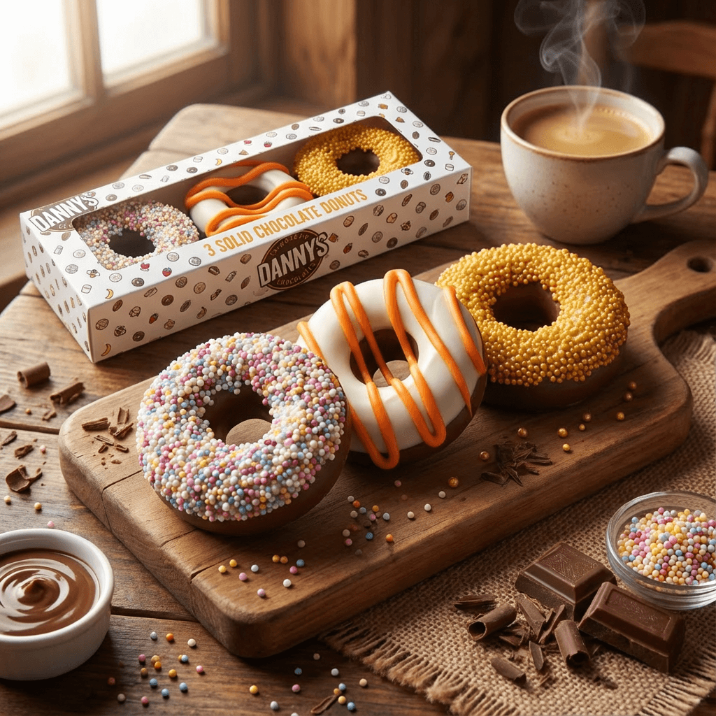 Danny’s Solid Milk Chocolate Donuts – Trio Gift Set (3 × 50g)