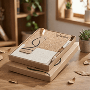 Personalised Okiyo Cardon Cork Notebook & Pen Set