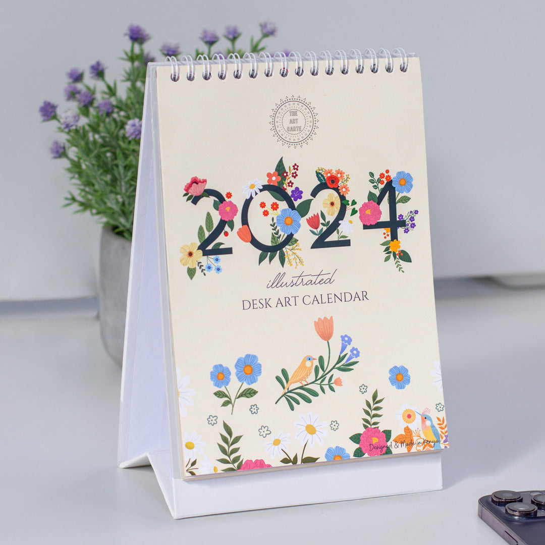 The Art Carte 2024 A5 Desk Art Calendar Purpink Gifts Ltd