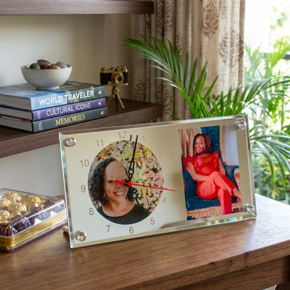 Personalised Sublimation Glass Clock Frame