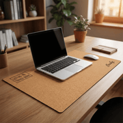 Personalized Cork Desk Mat | Large Cork Desk Pad
